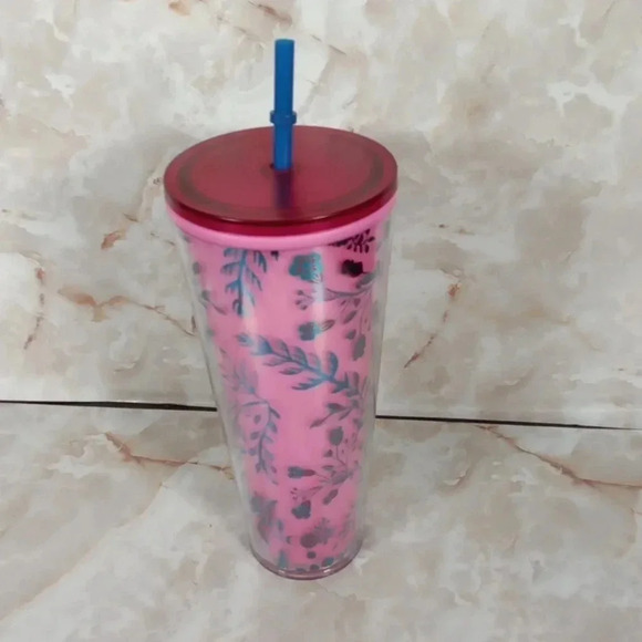 Starbucks 2022 Holiday woodland lace color change pink - Picture 2 of 4